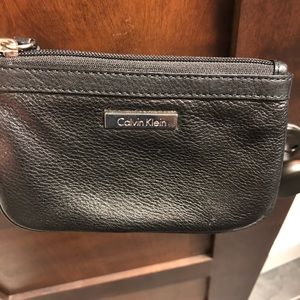 Calvin Klein Black wristlet